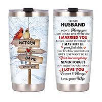 Personalized Husband Steel Tumbler JL52 85O53 thumb 1