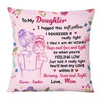 Personalized Daughter Hug This Pillow JL52 30O53 thumb 1