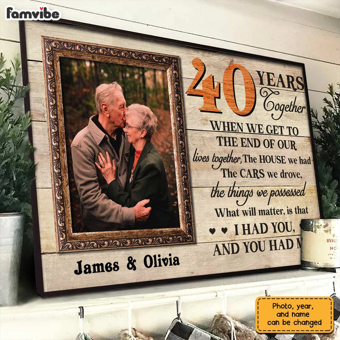 Personalized Anniversary I Had You Photo Poster JL55 23O28 1