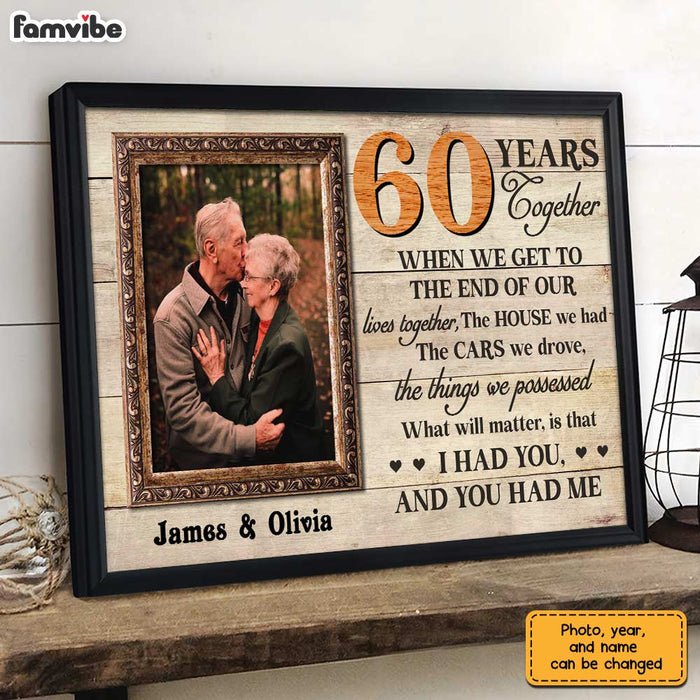 Personalized Anniversary I Had You Photo Poster JL55 23O28 1