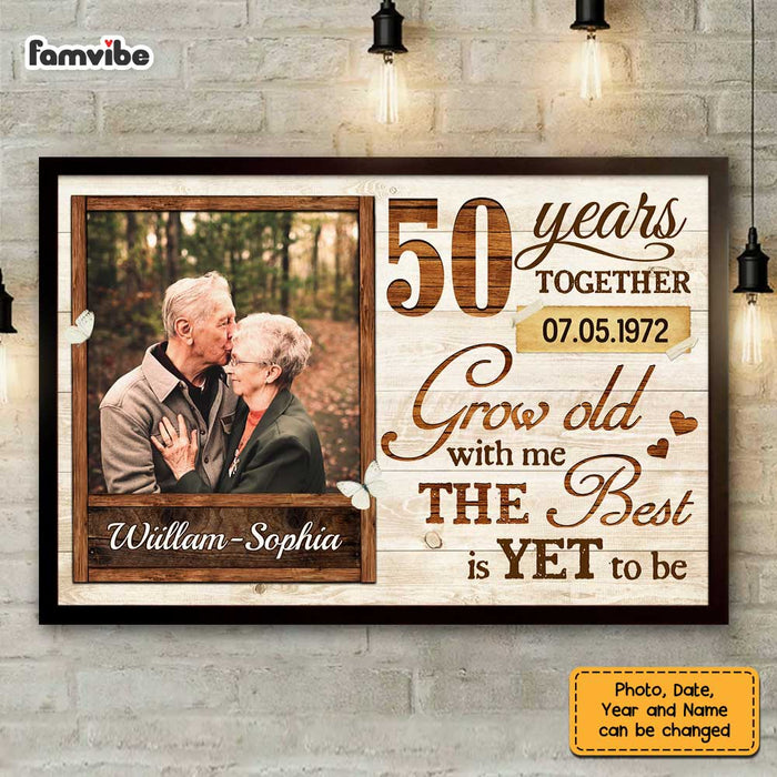 Personalized Anniversary Grow Old Photo Poster JL56 23O47 1