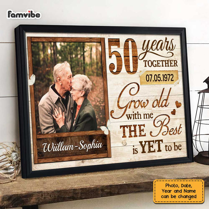 Personalized Anniversary Grow Old Photo Poster JL56 23O47 1