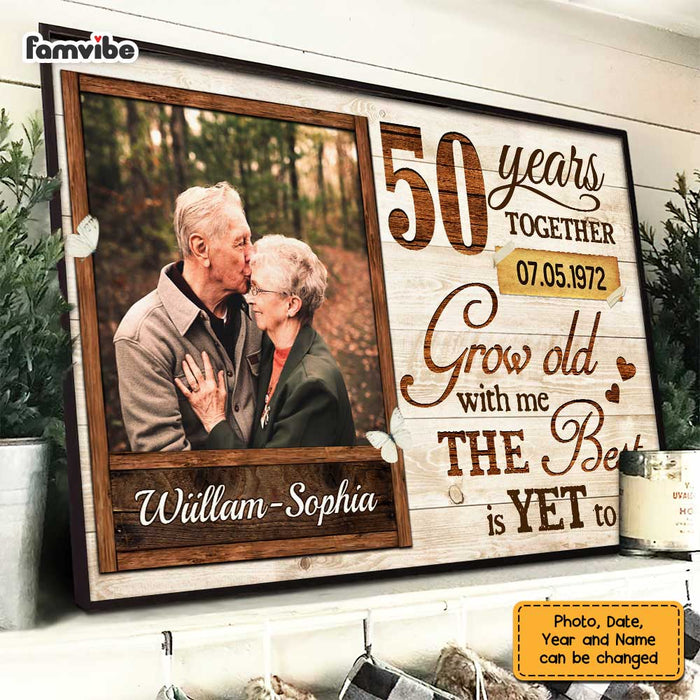Personalized Anniversary Grow Old Photo Poster JL56 23O47 1