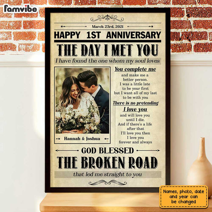 Personalized Anniversary The Day Photo Poster JL57 23O31 1