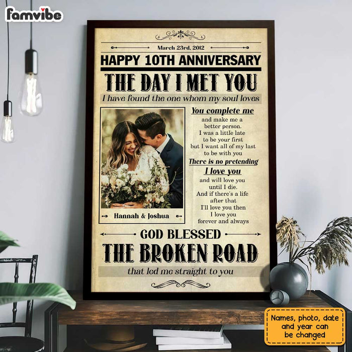 Personalized Anniversary The Day Photo Poster JL57 23O31 1