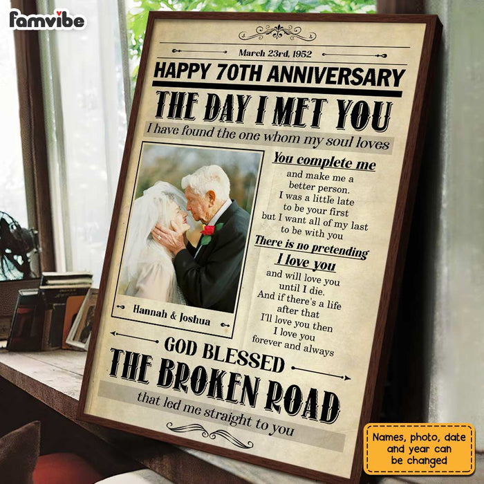 Personalized Anniversary The Day Photo Poster JL57 23O31 1