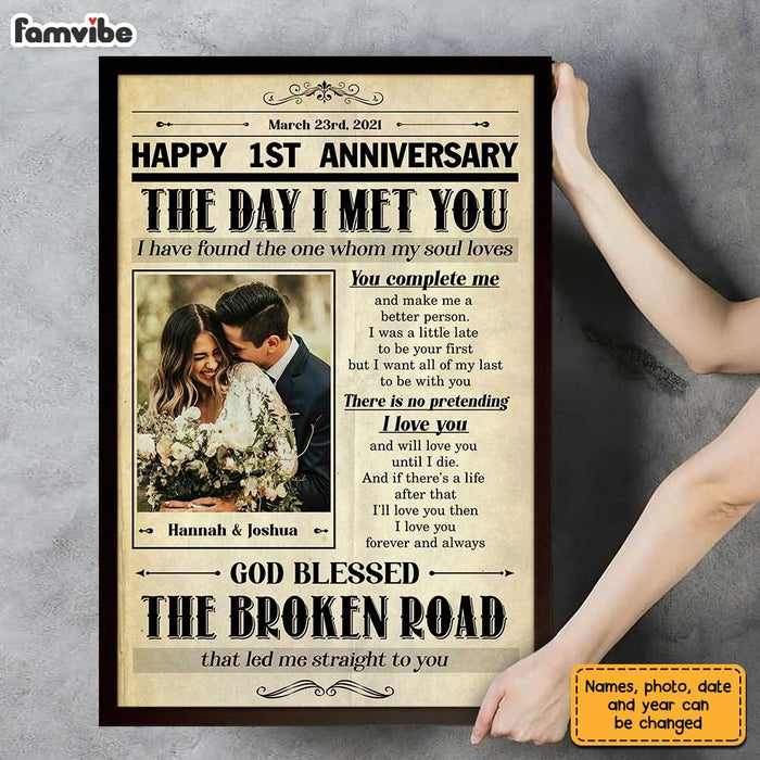 Personalized Anniversary The Day Photo Poster JL57 23O31 1