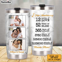 Personalized Anniversary Photo Steel Tumbler JL61 85O34 thumb 1