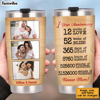 Personalized Anniversary Photo Steel Tumbler JL61 85O34 thumb 1