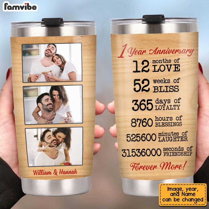 Personalized Anniversary Photo Steel Tumbler JL61 85O34 1