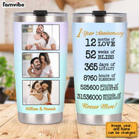 Personalized Anniversary Photo Steel Tumbler JL61 85O34 thumb 1