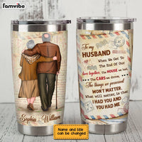 Personalized To My Husband Old Couple Steel Tumbler JL73 32O28 thumb 1