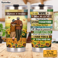 Personalized To My Wife Sunflowers Steel Tumbler JL72 32O53 thumb 1