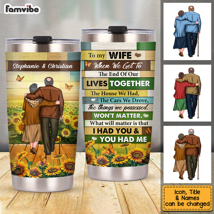 Personalized To My Wife Sunflowers Steel Tumbler JL72 32O53 1