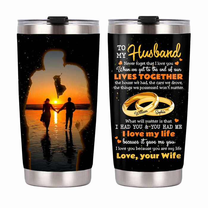 Personalized Husband Steel Tumbler JL114 85O47 1