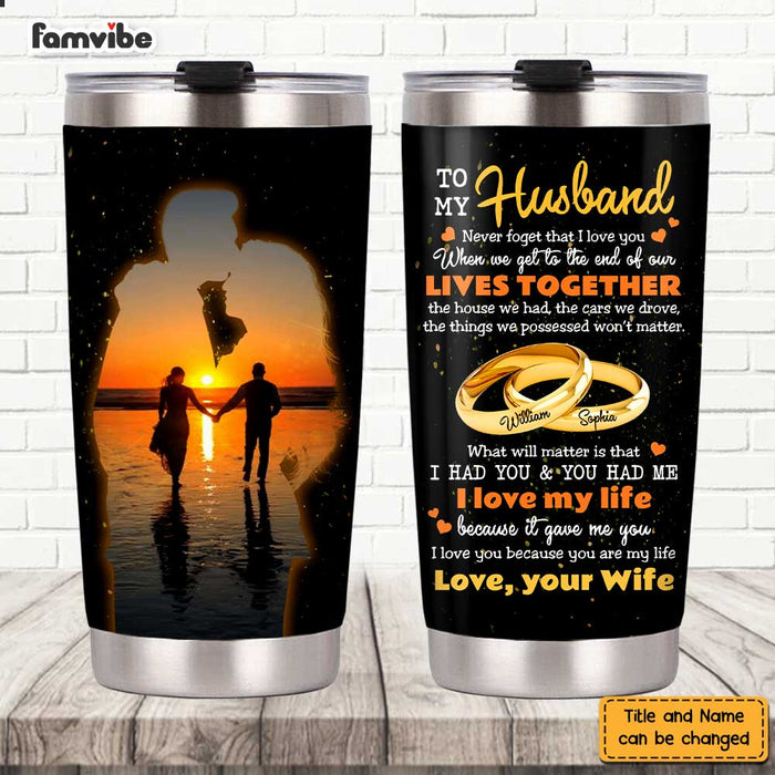 Personalized Husband Steel Tumbler JL114 85O47 1