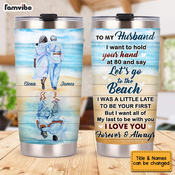 Personalized Husband Beach Steel Tumbler JL72 85O53 1