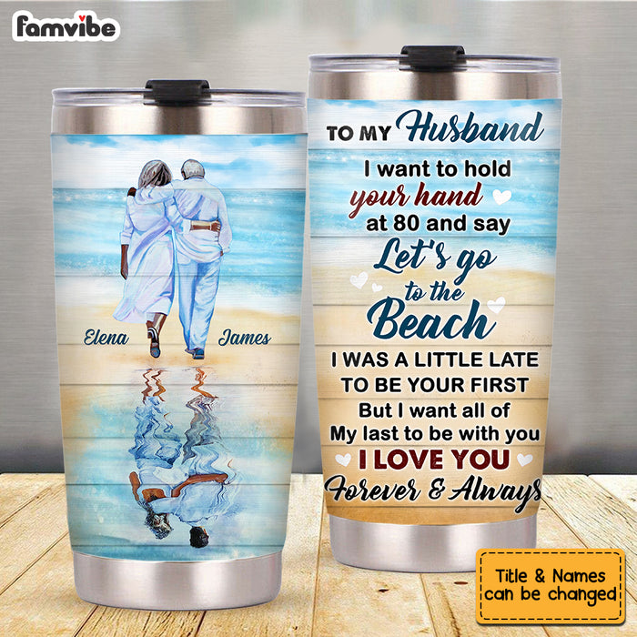 Personalized Husband Beach Steel Tumbler JL72 85O53 1