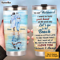 Personalized Husband Beach Steel Tumbler JL72 85O53 thumb 1