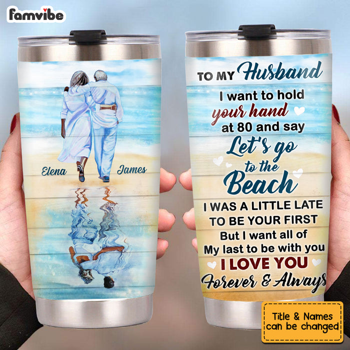 Personalized Husband Beach Steel Tumbler JL72 85O53 1