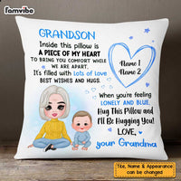 Personalized Grandson Hug This Pillow JL63 30O47 thumb 1