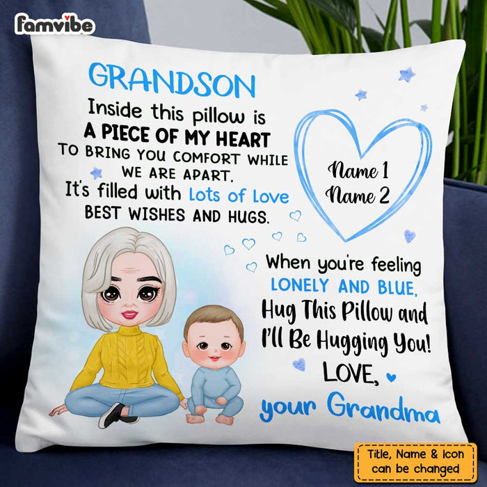 Personalized Grandson Hug This Pillow JL63 30O47 1