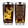 Personalized Husband Deer Steel Tumbler JL72 85O34 1