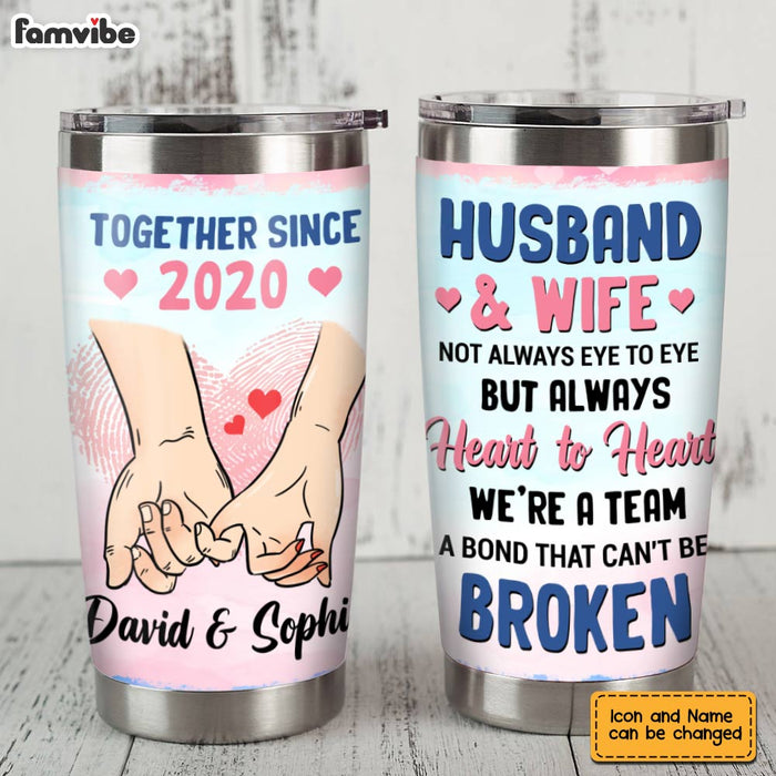 Personalized Couple Holding Hand Steel Tumbler JL113 30O28 1