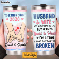 Personalized Couple Holding Hand Steel Tumbler JL113 30O28 thumb 1