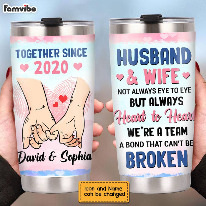 Personalized Couple Holding Hand Steel Tumbler JL113 30O28 1