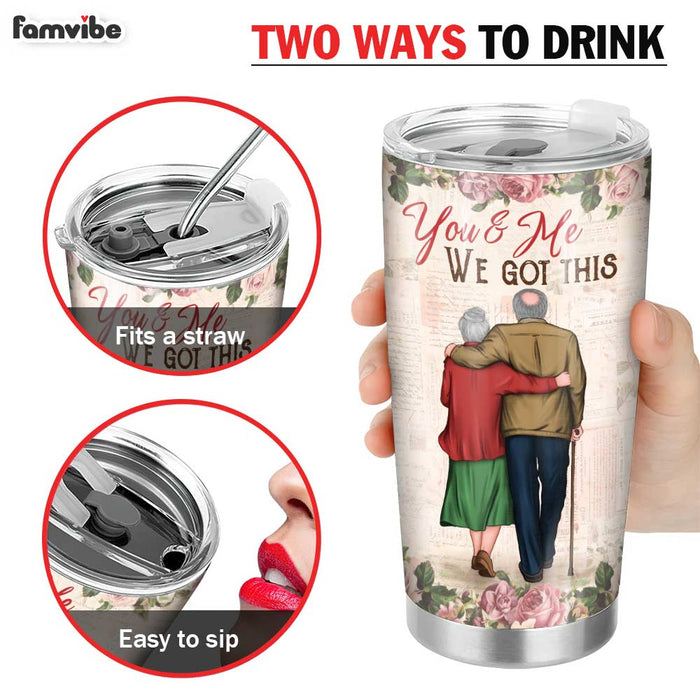 Personalized Old Couple The Day We Met Steel Tumbler JL63 30O31 1