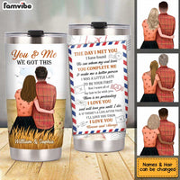 Personalized Couple The Day We Met Steel Tumbler JL73 30O34 thumb 1