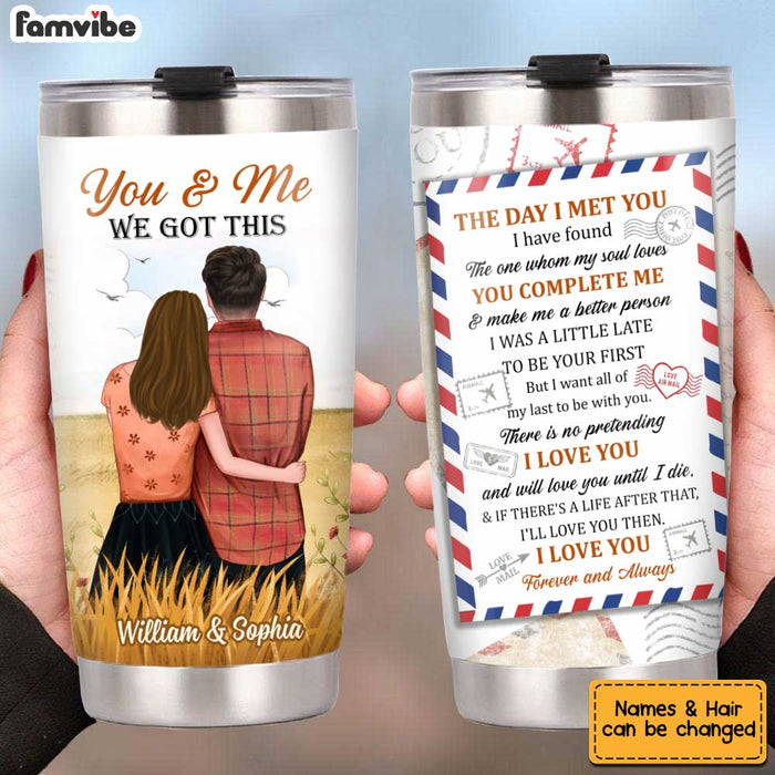 Personalized Couple The Day We Met Steel Tumbler JL73 30O34 1
