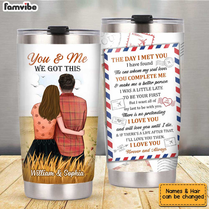 Personalized Couple The Day We Met Steel Tumbler JL73 30O34 1