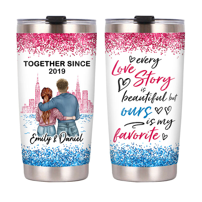 Personalized Love Couple Steel Tumbler JL71 32O53 1