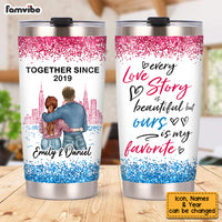 Personalized Love Couple Steel Tumbler JL71 32O53 thumb 1