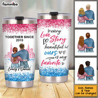 Personalized Love Couple Steel Tumbler JL71 32O53 thumb 1