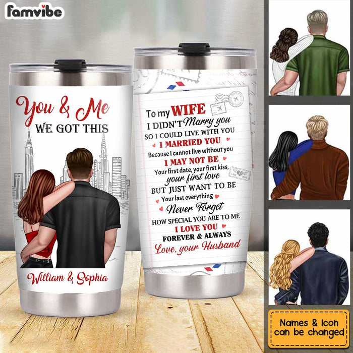 Personalized To My Wife Steel Tumbler JL72 30O34 1