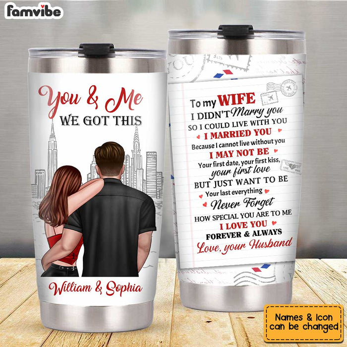 Personalized To My Wife Steel Tumbler JL72 30O34 1