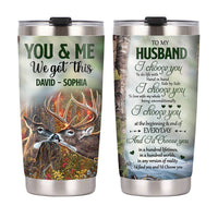 Personalized To My Husband Deer Steel Tumbler JL73 23O28 thumb 1