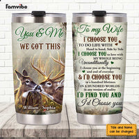 Personalized To My Wife Deer Steel Tumbler JL74 23O47 thumb 1