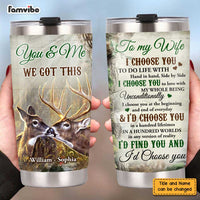 Personalized To My Wife Deer Steel Tumbler JL74 23O47 thumb 1