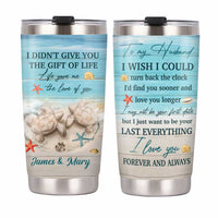 Personalized To My Husband Turtle Couple Steel Tumbler JL112 32O34 thumb 1