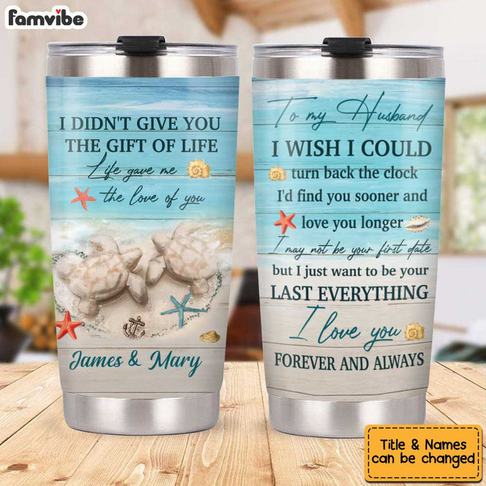 Personalized To My Husband Turtle Couple Steel Tumbler JL112 32O34 1