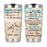 Personalized To My Wife Turtle Couple Steel Tumbler JL113 32O47 thumb 1