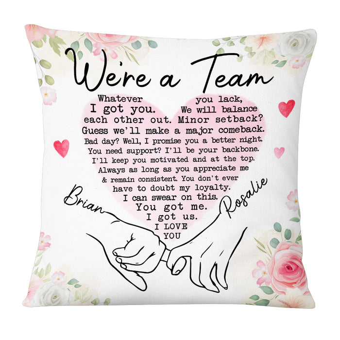 Personalized Couple We Are A Team Pillow JL114 85O53 1