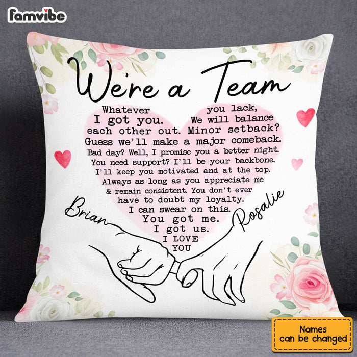 Personalized Couple We Are A Team Pillow JL114 85O53 1