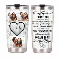 Personalized Husband Photo Steel Tumbler JL81 85O34 thumb 1