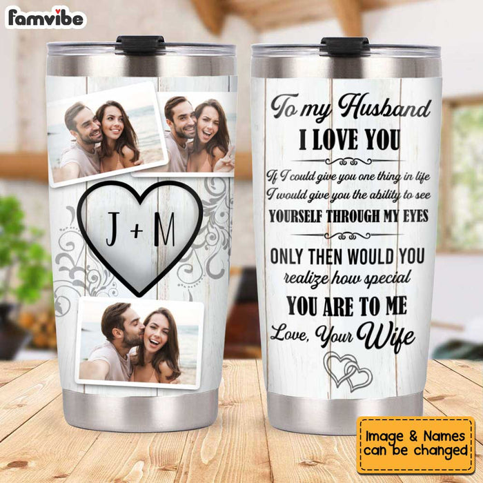 Personalized Husband Photo Steel Tumbler JL81 85O34 1