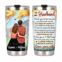 Personalized To My Husband Steel Tumbler JL81 30O47 thumb 1